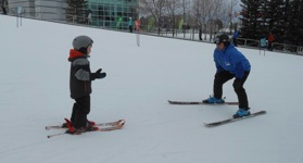 Child learning to ski - Canadian Ski Council