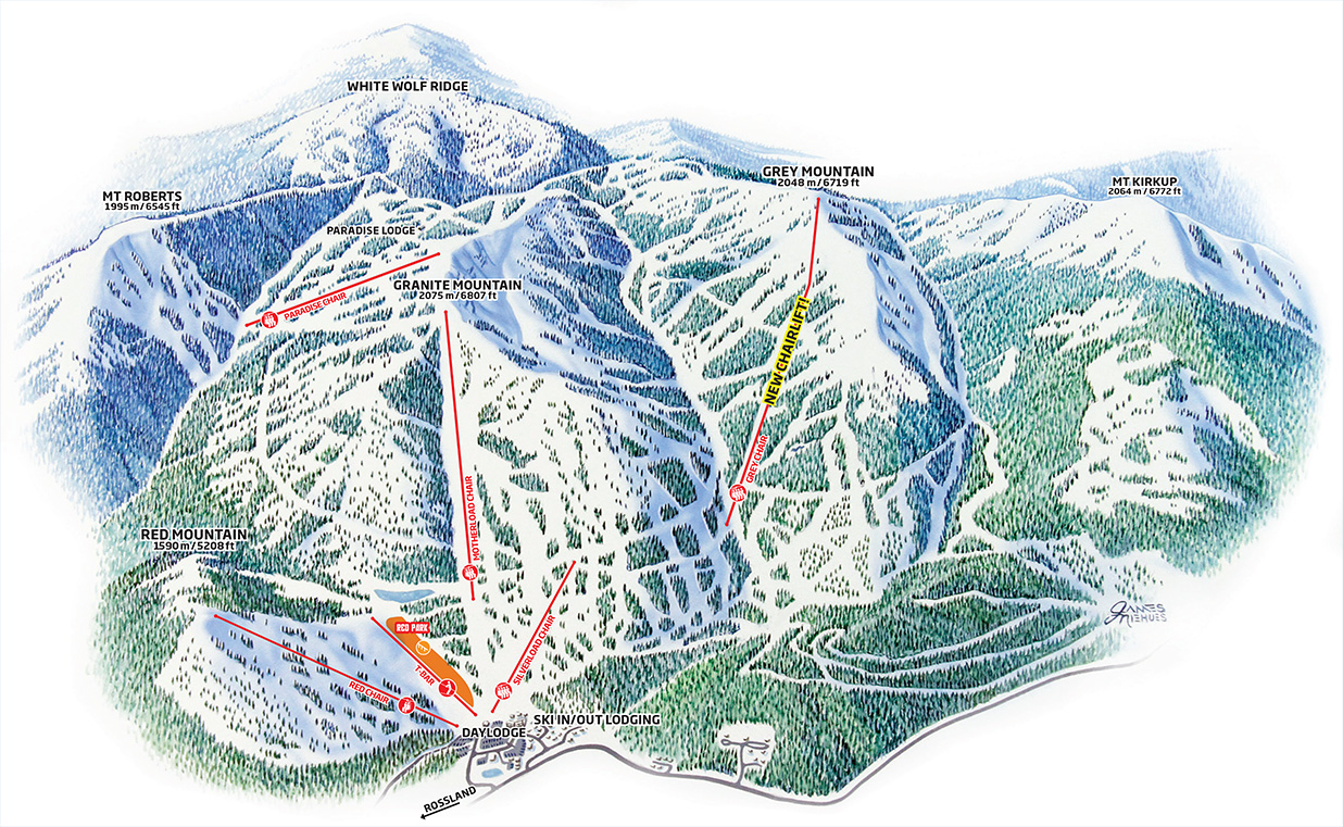 Trail Map of Red Resort - Canadian Ski Council