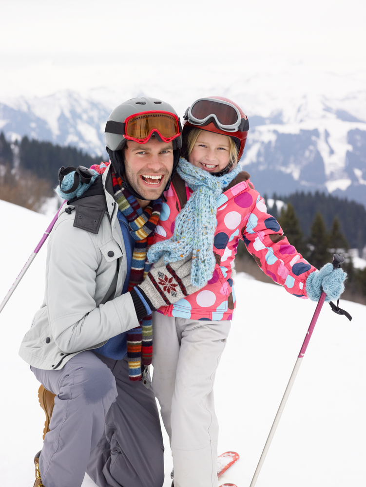 Father and Daughter Skiing - Canadian Ski Council